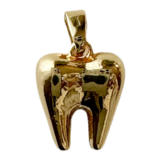 Golden Grin Tooth Charm