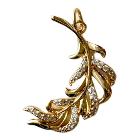 Gilded Feather Charm