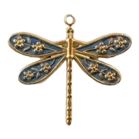 Floral Dragonfly Charm