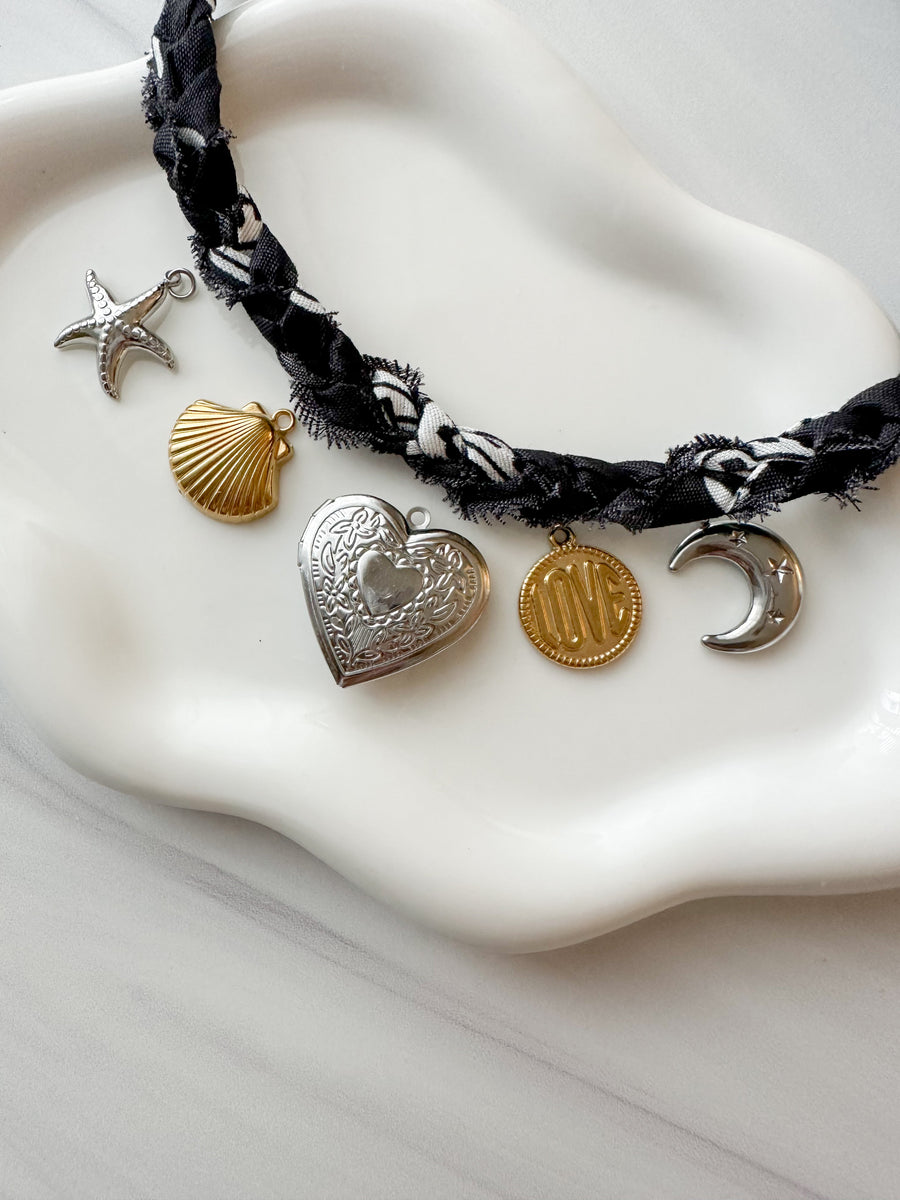Custom bandana charm necklace