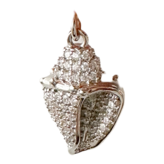 Pavé Seashell Charm (Silver)