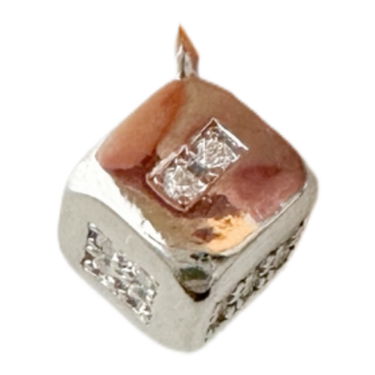 Lucky Dice Charm (Silver)