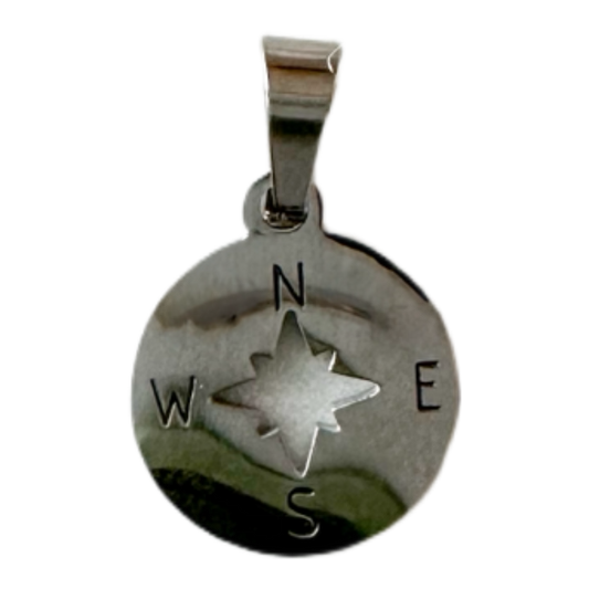 Silver Compass Charm