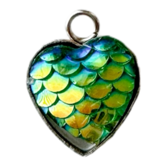 Mermaid Heart Charm