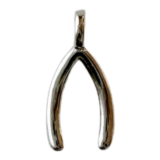 Silver Wishbone Charm