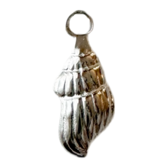 Silver Spiral Shell Charm