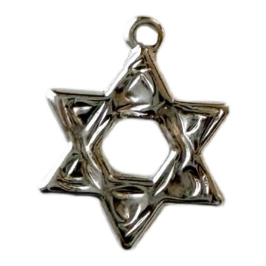 Silver Star of David Charm