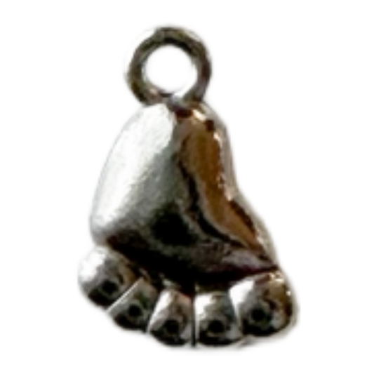 Silver Baby Footprint Charm
