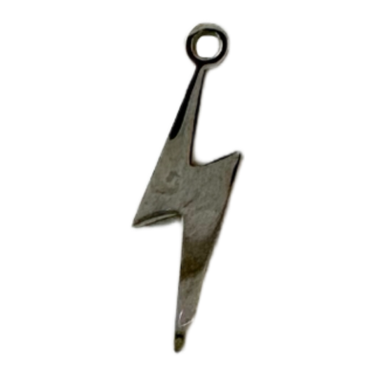 Silver Lightning Bolt Charm