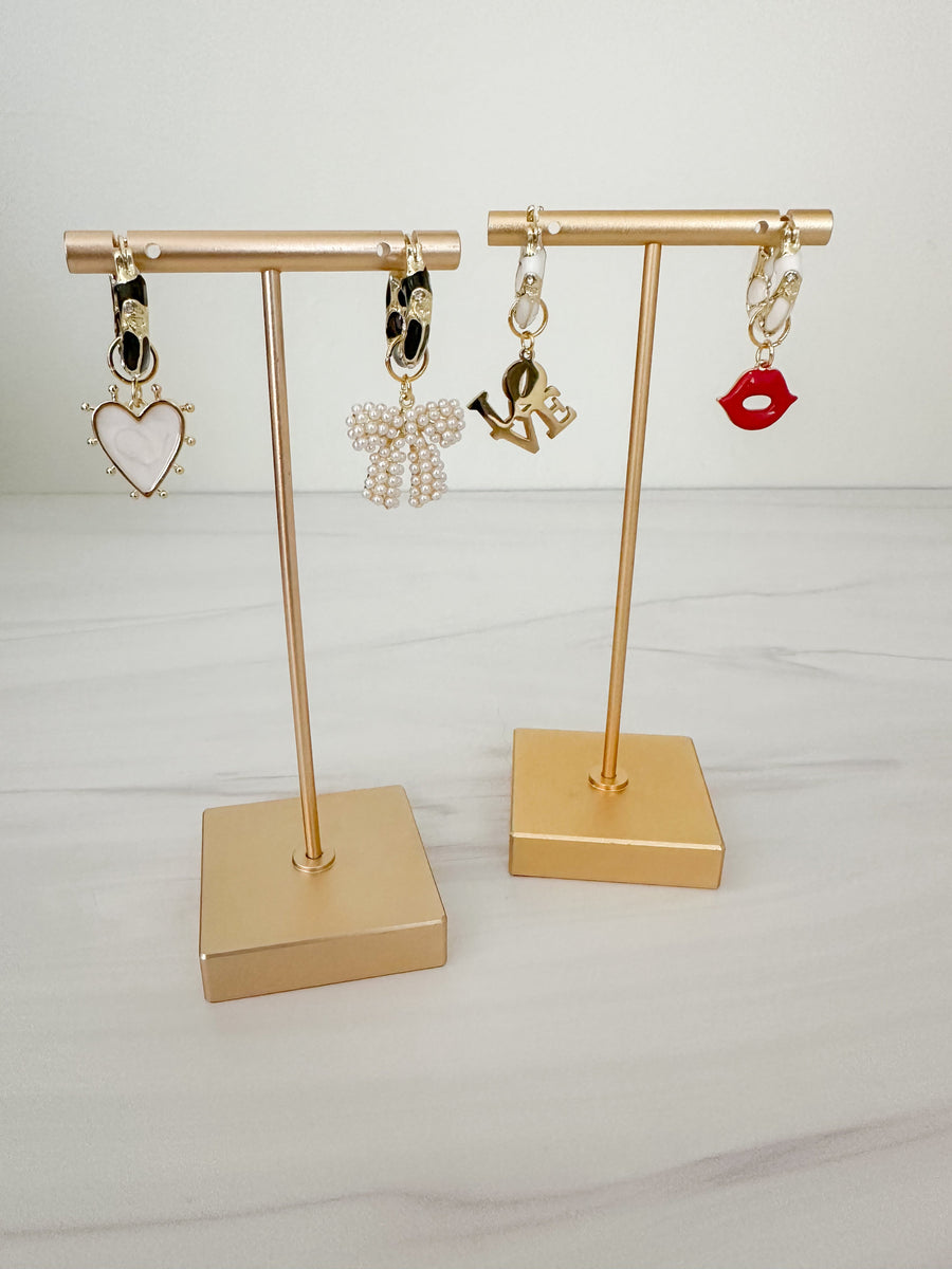 Custom charm earrings