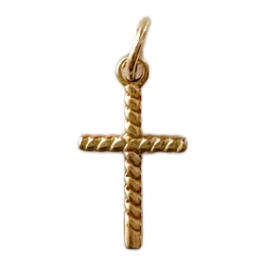 Textured Cross Charm