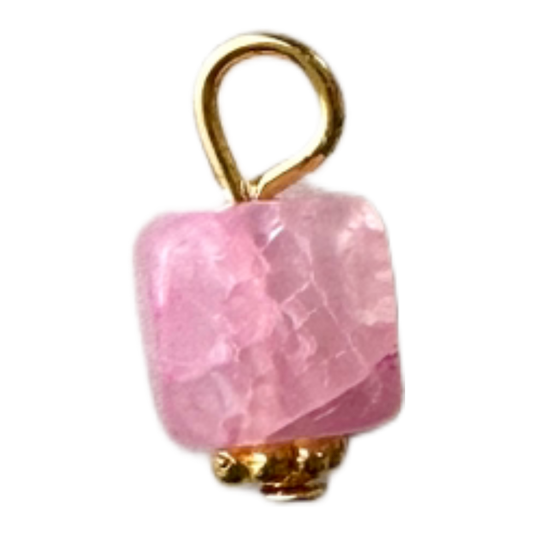 Pink Agate Charm