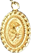 Oval Cherub Medallion Charm