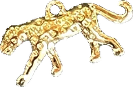 Prowling Leopard Charm in gold