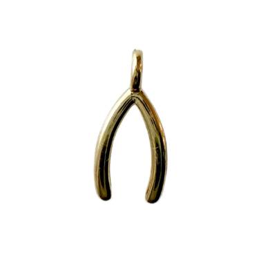 gold plated wishbone lucky good luck thanksgiving charm