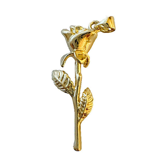 Long Stem Rose Charm