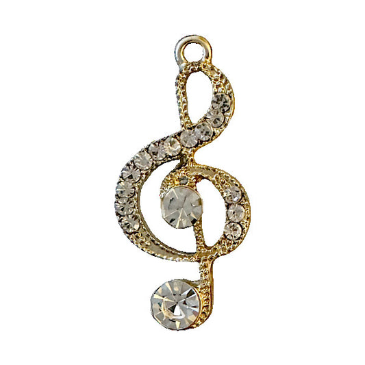 Treble Clef Pave Charm