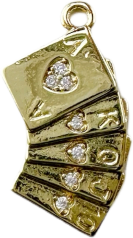 Royal Flush Playing Cards Charm