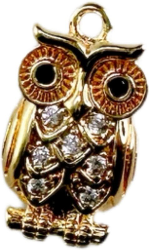 Gold Pave Owl Charm