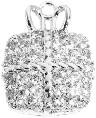 Pave Gift Box Charm