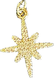 Pave North Star Charm