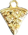 Golden Pizza Slice Charm