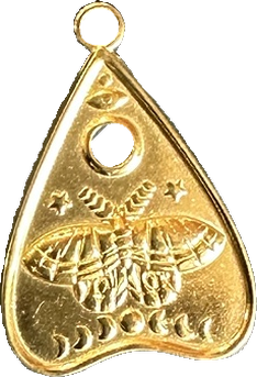 Moth Planchette Charm in gold