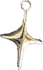 Puffy Four Point Star Charm