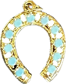 Turquoise Horseshoe Charm